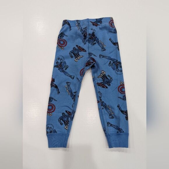 Hanna Andersson Marvel Captain America Super Hero Long John Pajamas Boys 90 3T - Picture 5 of 7